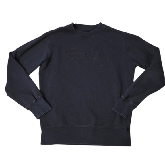 Rapha Logo Sweatshirt Men's Small Black 3d Print Spell Out Monochrome Pullover - Picture 3 of 9